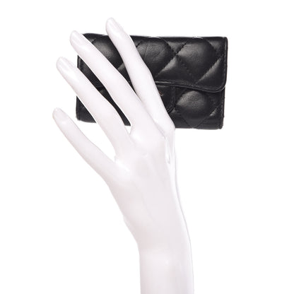 Chanel Lambskin Quilted 6 Key Holder Black 2 of 11