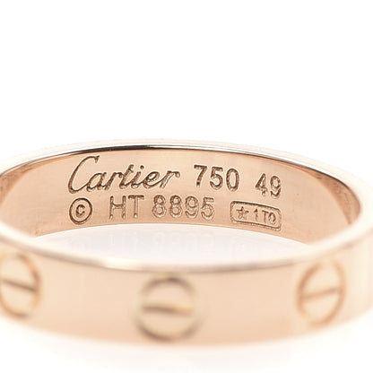 Cartier 18K Pink Gold 3.5mm LOVE Wedding Band Ring 49 4.75 4 of 4