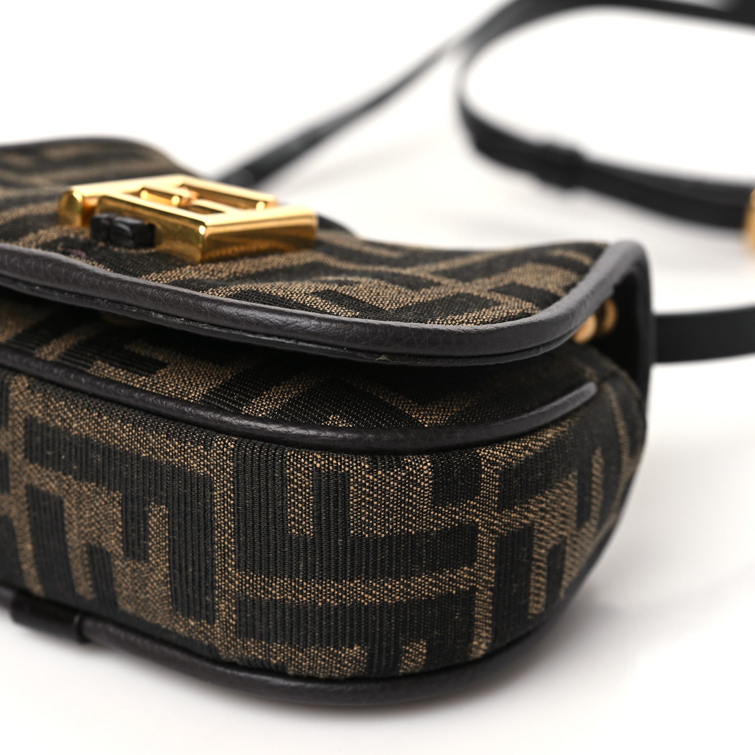 Fendi Fabric Jacquard Vitello Cher Cuoio FF 1974 Nano Fendi C'mon Tobacco Moro Ebano 10 of 10