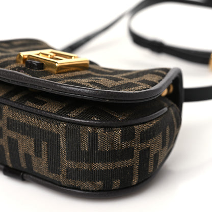 Fendi Fabric Jacquard Vitello Cher Cuoio FF 1974 Nano Fendi C'mon Tobacco Moro Ebano 10 of 10