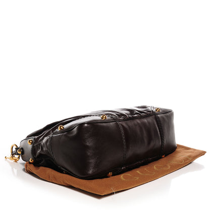 Gucci Leather Medium Jockey Hobo Dark Brown 4 of 7