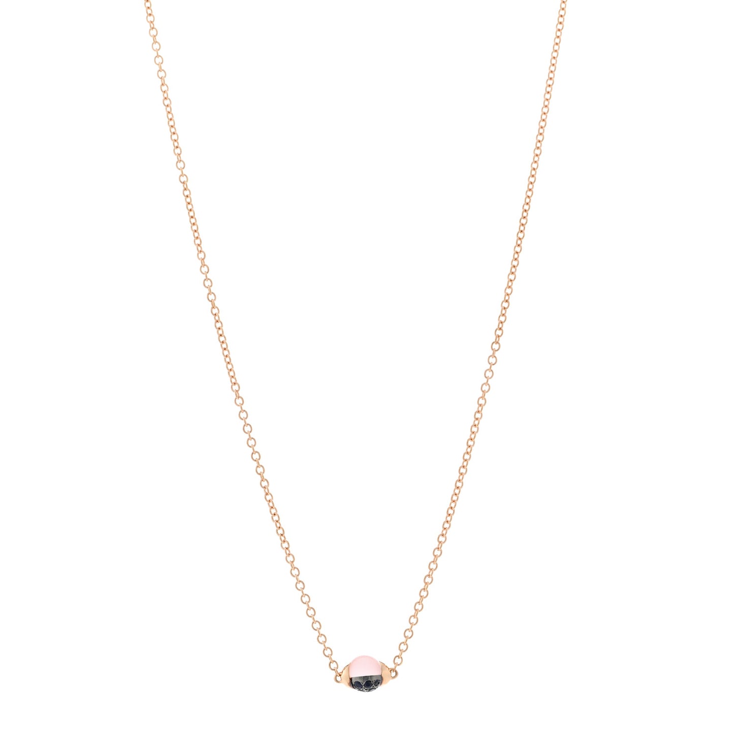 18K Rose Gold Moonstone Blue Sapphire M'Ama Non M'Ama Necklace