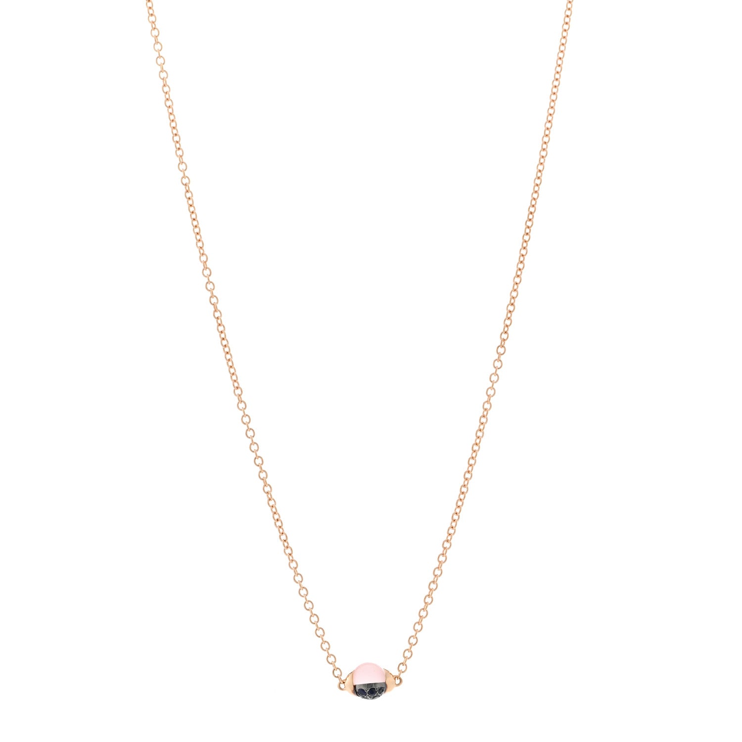 Pomellato 18K Rose Gold Moonstone Blue Sapphire M'Ama Non M'Ama Necklace 1 of 4