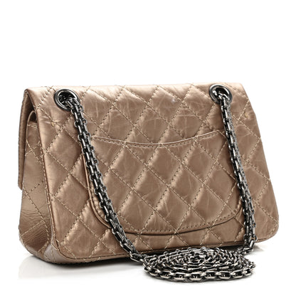 Chanel Aged Calfskin Quilted 2.55 Reissue 224 Flap Dark Gold 2 of 14