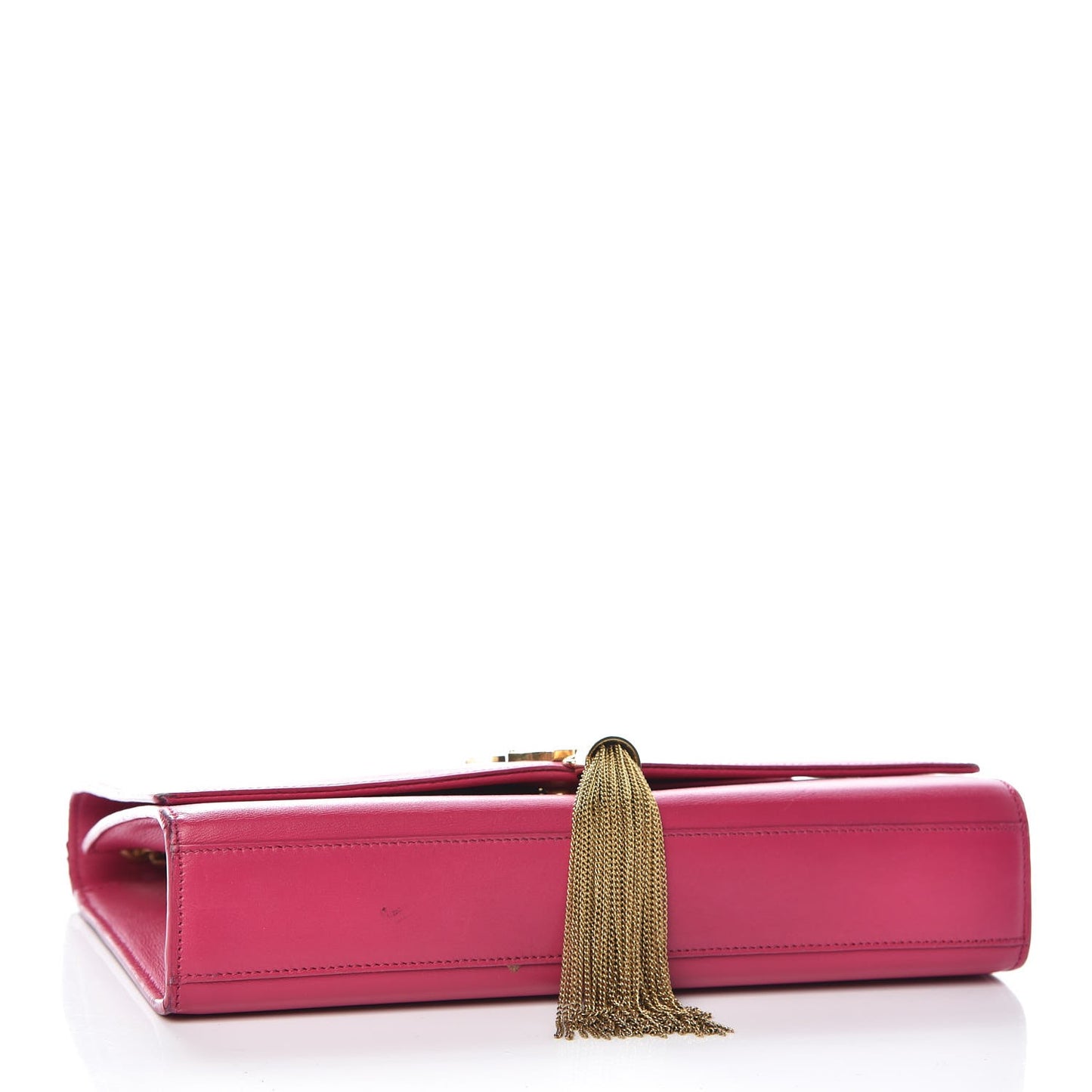 Smooth Calfskin Medium Classic Monogram Kate Tassel Satchel Fuchsia