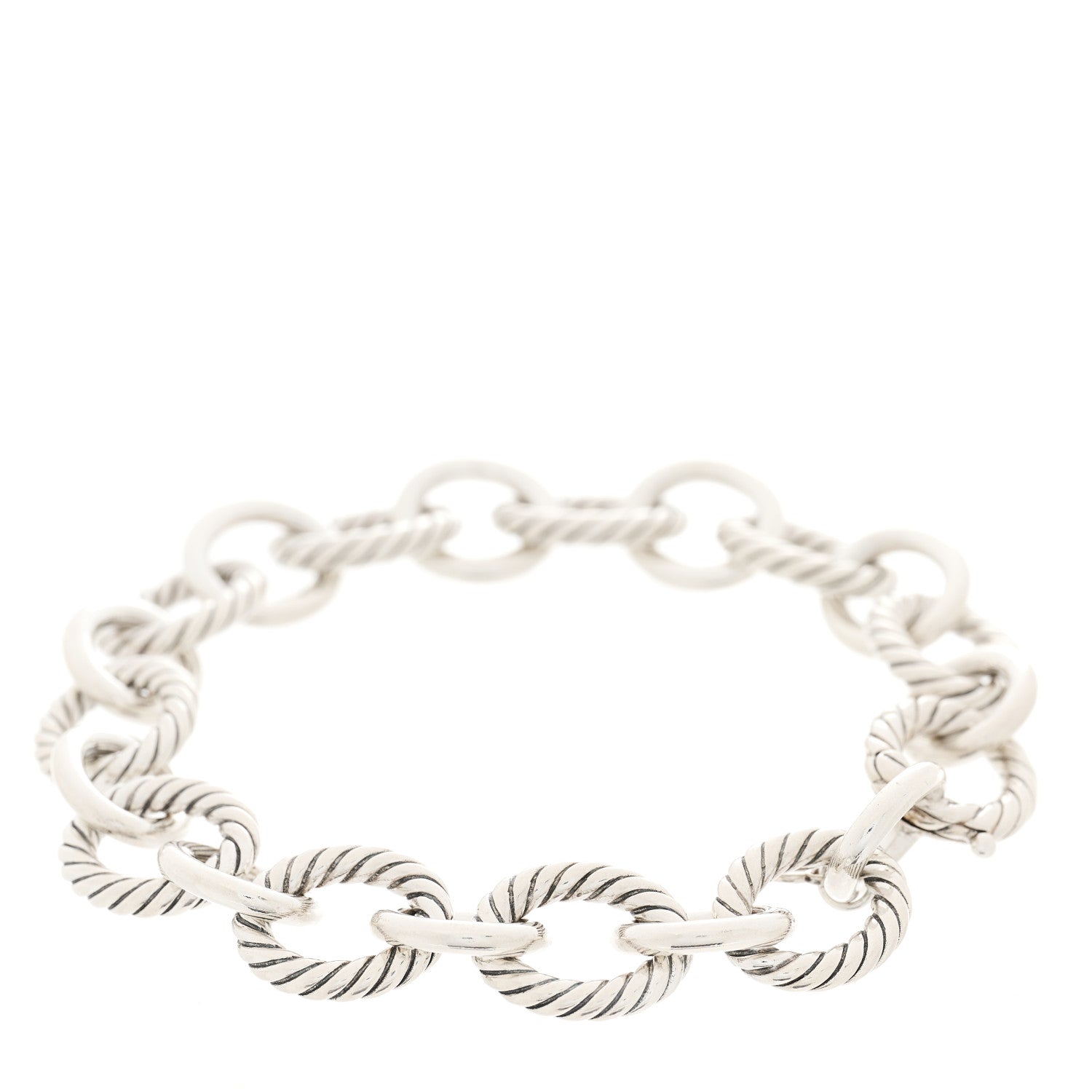 David Yurman Sterling Silver 12mm Large Oval Link Bracelet 2 of 3