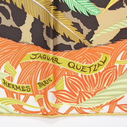 Hermes Silk Jaguar Quetzal Scarf 90 5 of 5