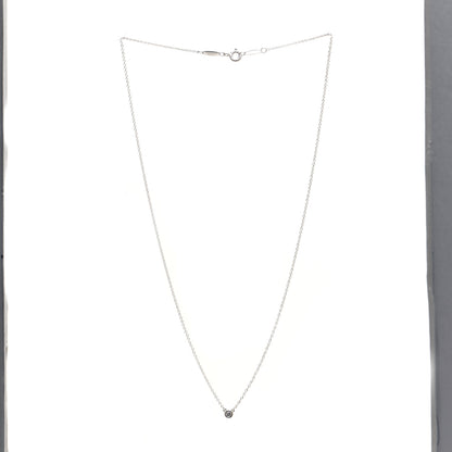 Tiffany Sterling Silver Diamond .05ct Elsa Peretti Diamonds by the Yard Pendant Necklace 3 of 6