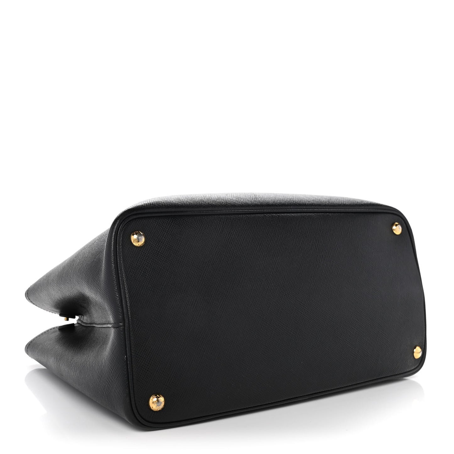 Saffiano Cuir Medium Double Bag Black Mughetto