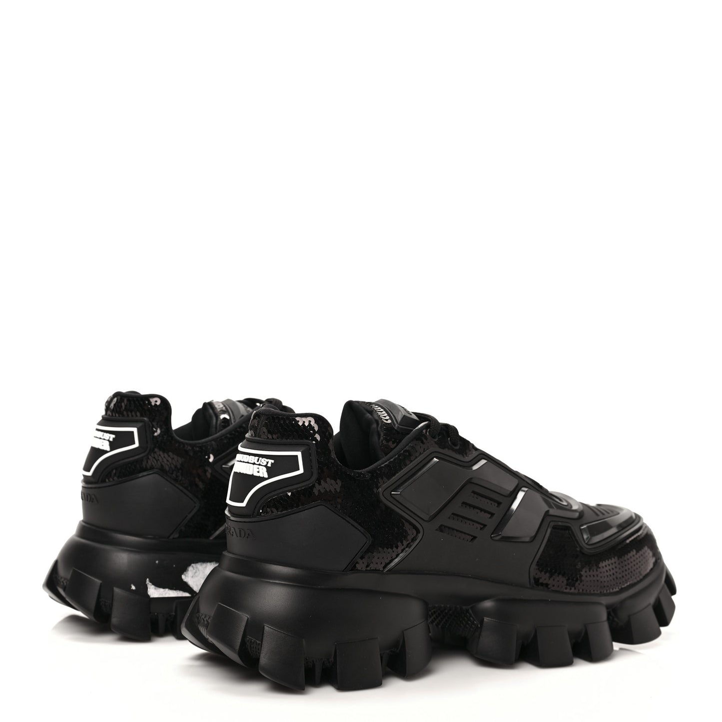 Sequin Cotton Rubber Mens Cloudbust Thunder Sneakers 8 Black