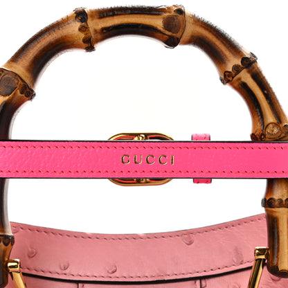 Gucci Ostrich Small Diana Tote Wild Rose Fuxia Fluo 12 of 12