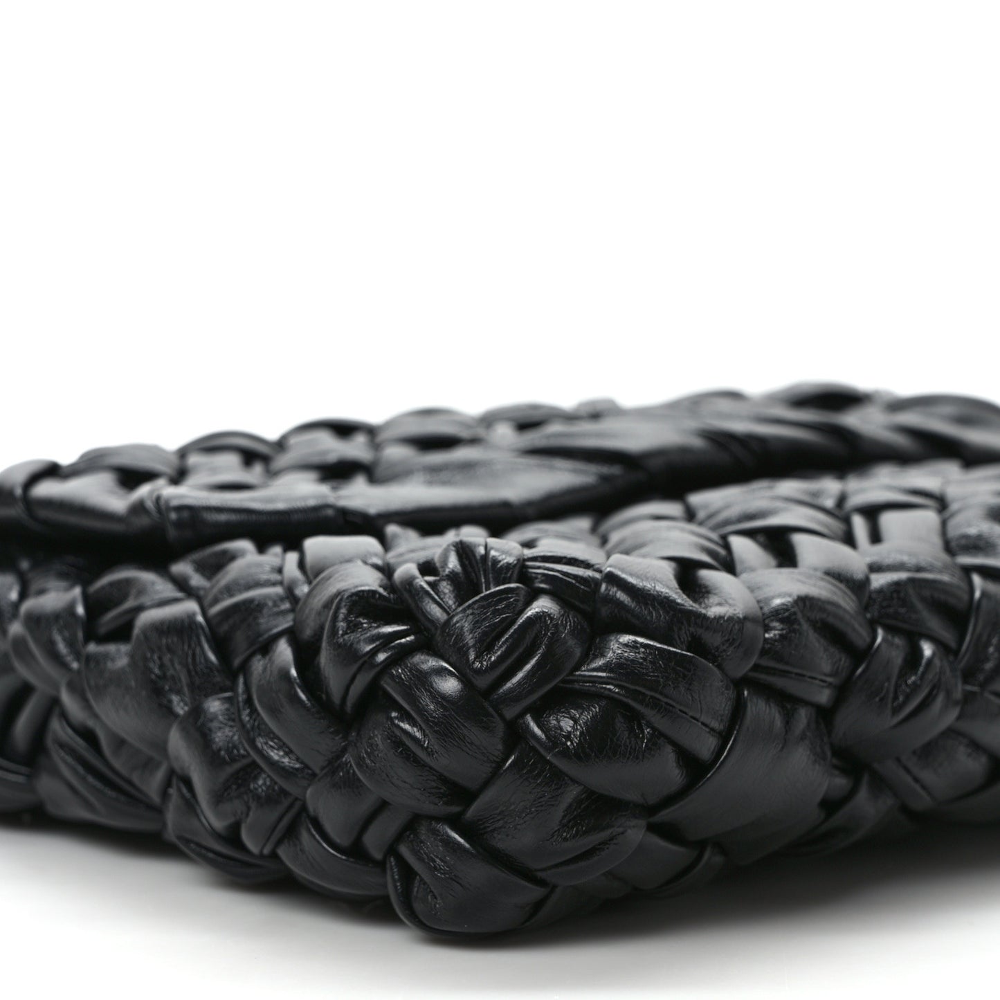 Calfskin Foulard Intreccio Kalimero Città Shoulder Bag Black