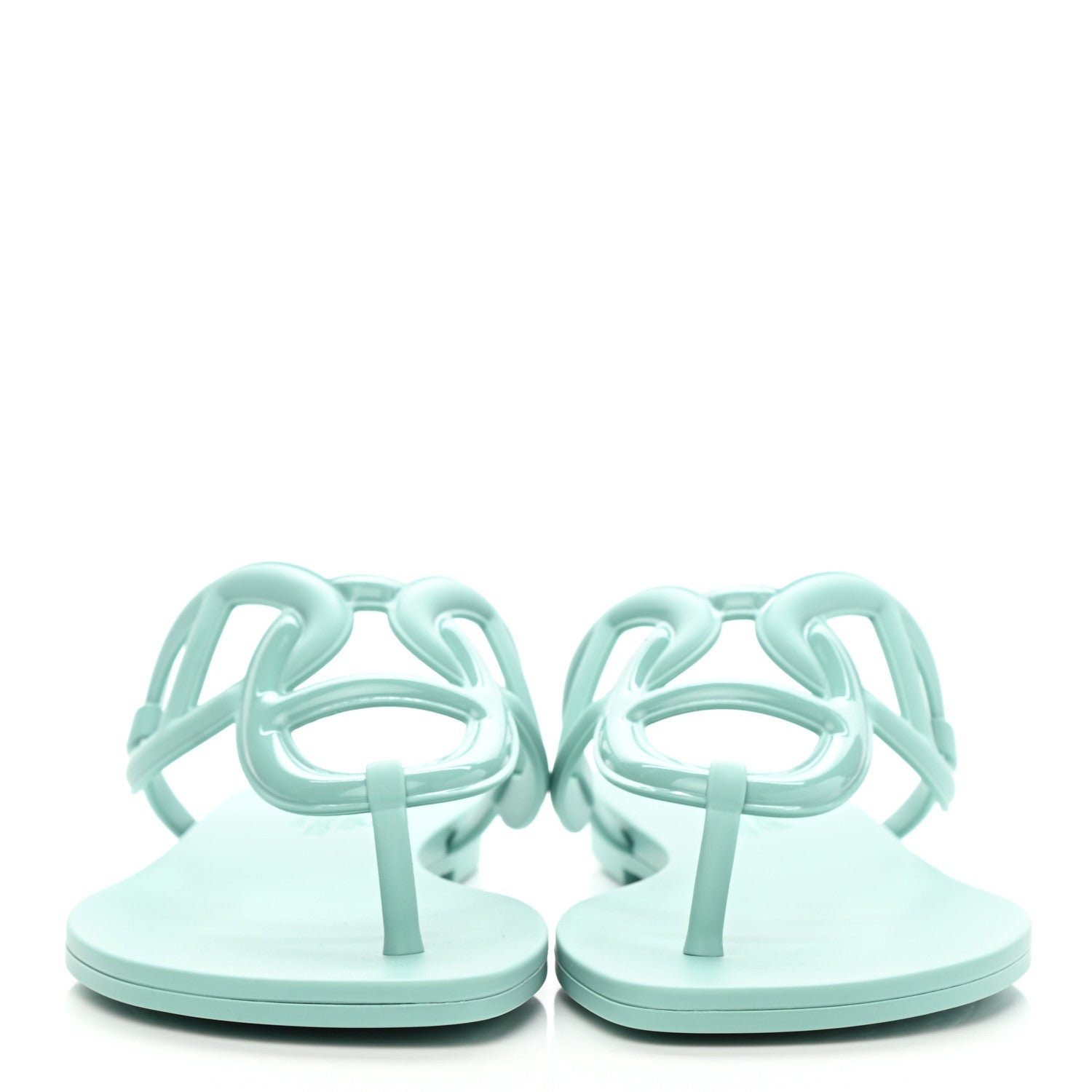 Hermes Rubber Womens Egerie Sandals 39 Vert Embrun 2 of 8