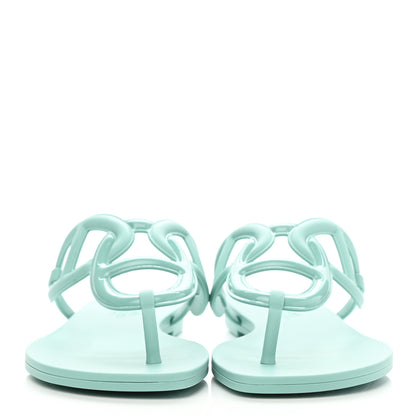Hermes Rubber Womens Egerie Sandals 39 Vert Embrun 2 of 8