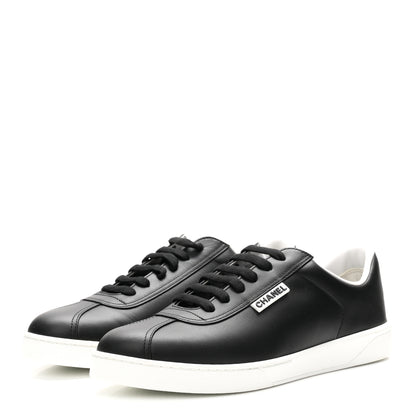 Chanel Calfskin CC Womens Sneakers 40 Black 4 of 9