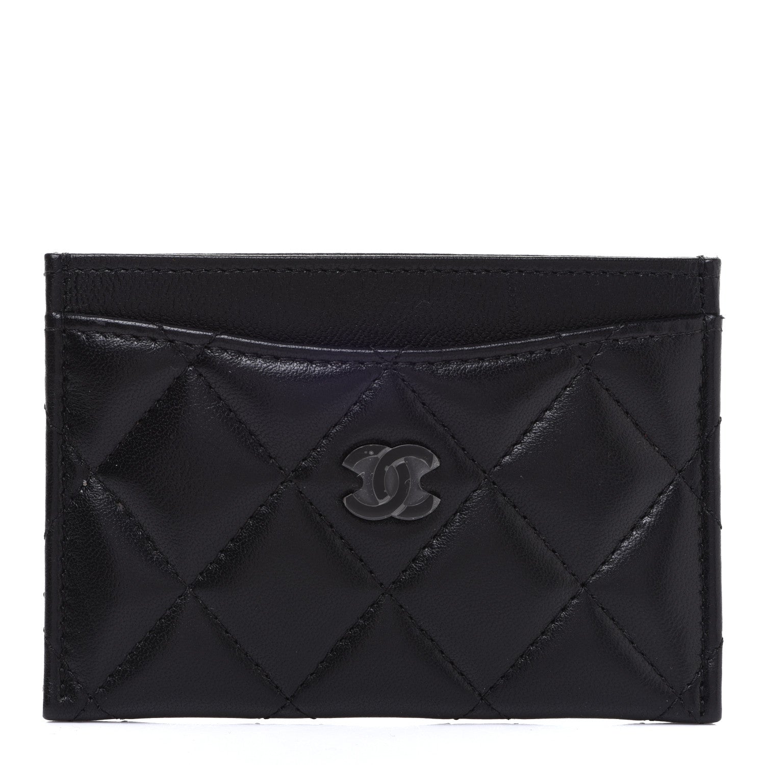 Chanel Lambskin Quilted Card Holder So Black 1 of 9