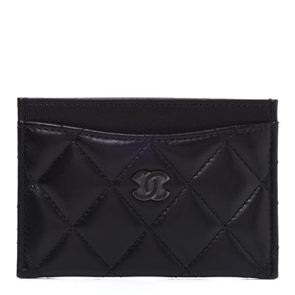 Chanel Lambskin Quilted Card Holder So Black 1 of 9