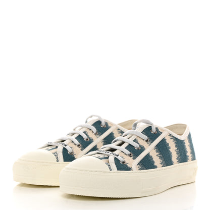 Christian Dior Cotton D-Stripes Walk'N'Dior Low Top Sneakers 40 Deep Ocean 3 of 8