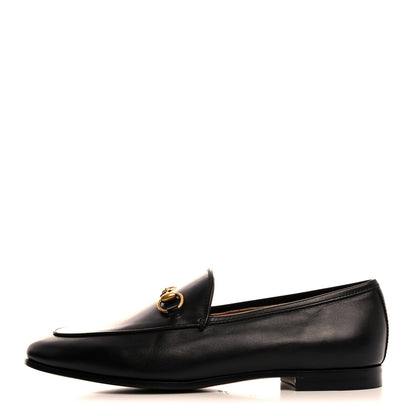 Gucci Calfskin Womens Jordaan Loafers 37 Black 1 of 8