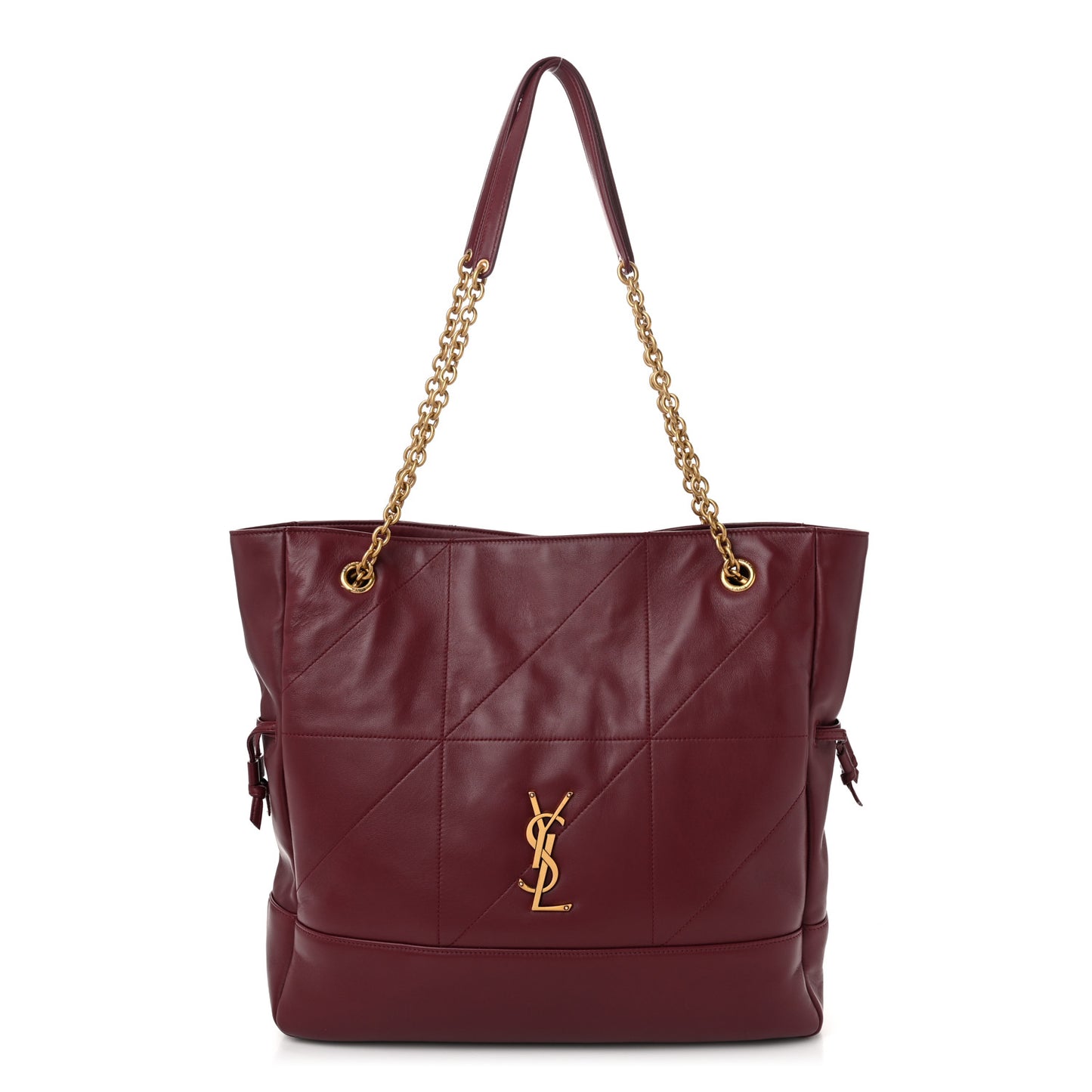 Lambskin Medium Jamie Shopping Tote Bordeaux