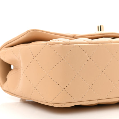Chanel Lambskin Quilted Mini Rectangular Flap Beige 9 of 11