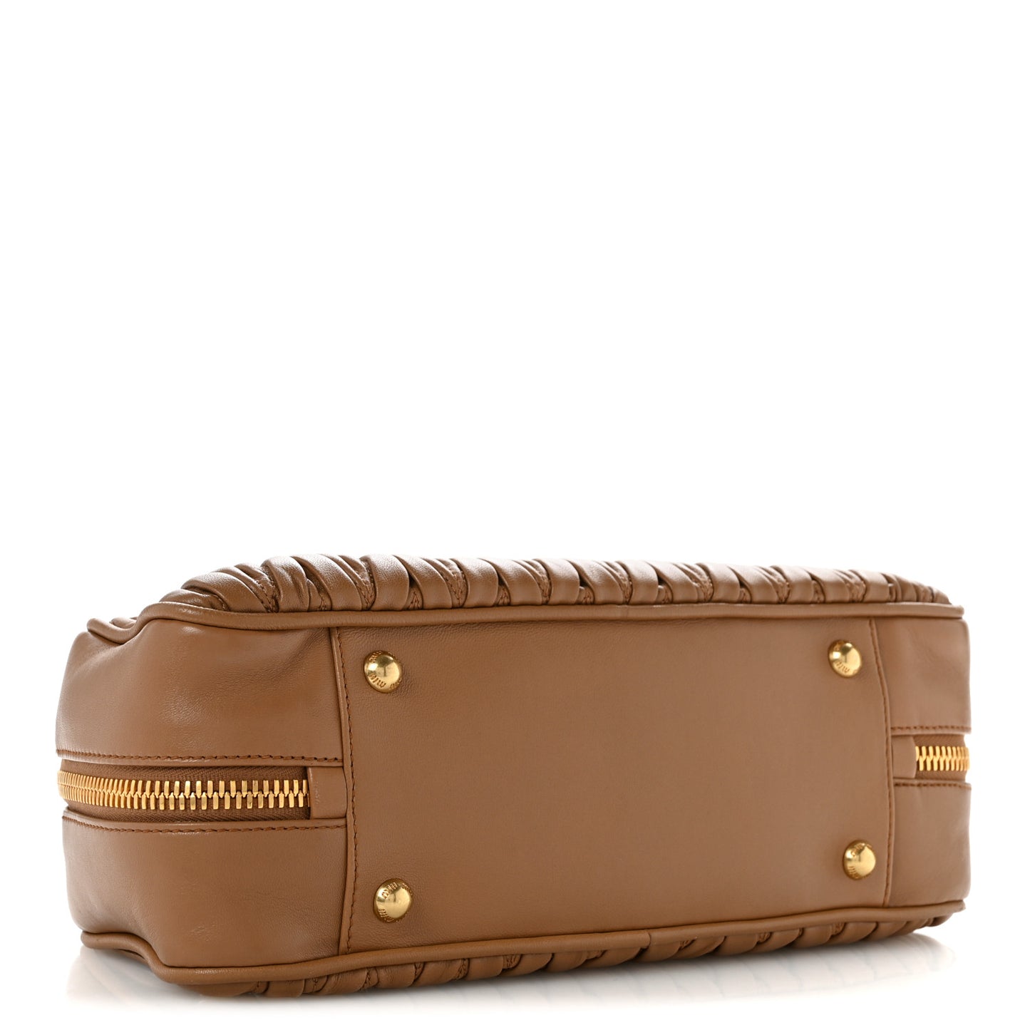 Nappa Matelasse Large Arcadie Top Handle Bag Caramel Caramel