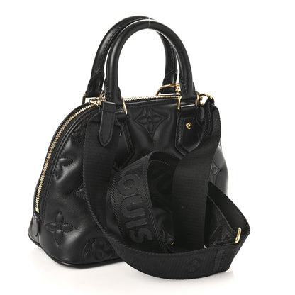 Louis Vuitton Calfskin Bubblegram Alma BB Black 3 of 9