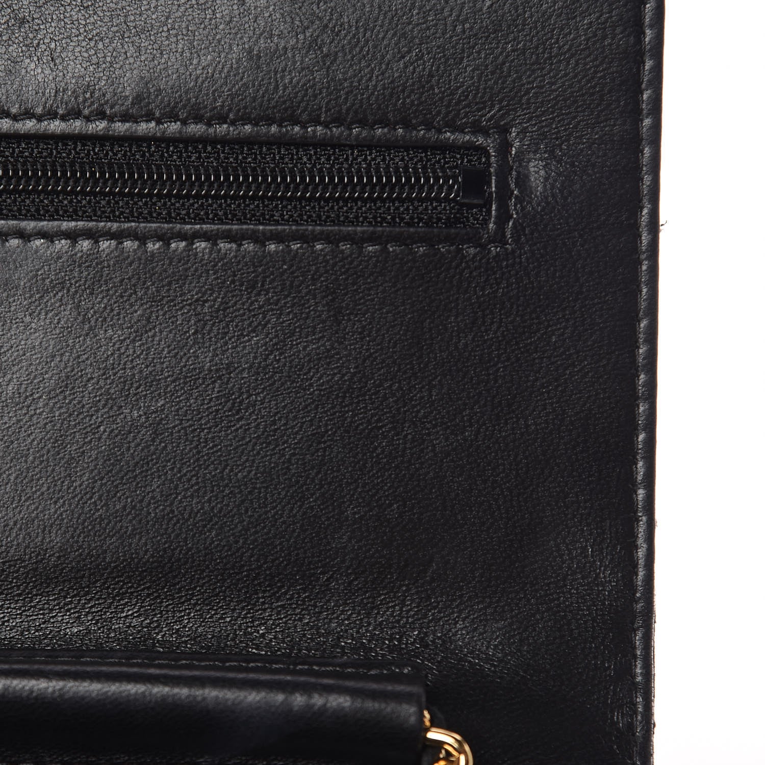Chanel Lambskin Quilted Wallet On Chain WOC Black 9 of 12