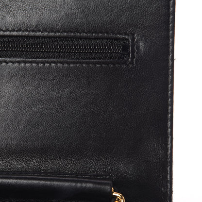 Chanel Lambskin Quilted Wallet On Chain WOC Black 9 of 12