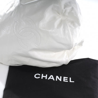 Chanel Patent Large Rock and Chain Hobo White 9 of 9