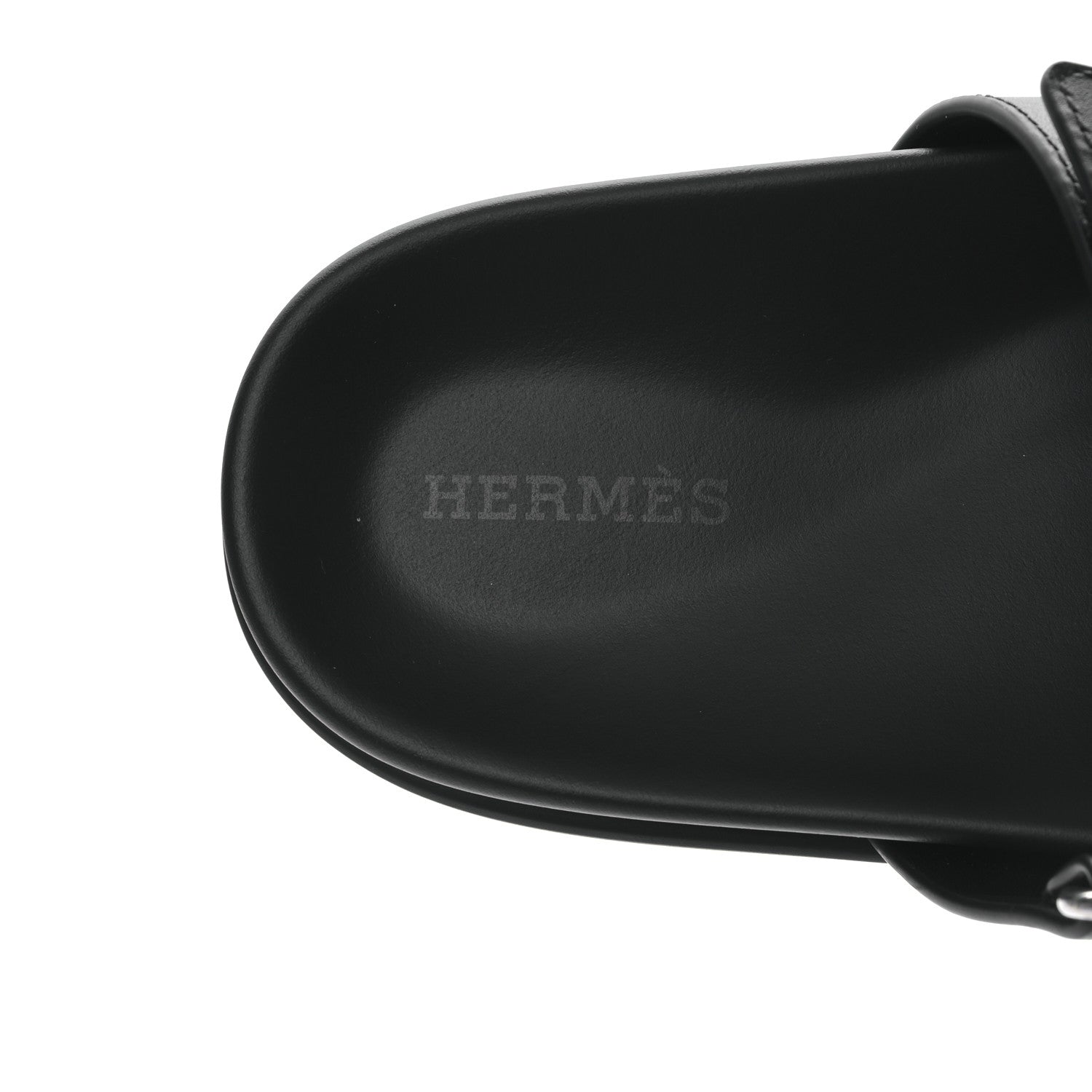 Hermes Calfskin Womens Chypre Sandals 38 Black 7 of 8