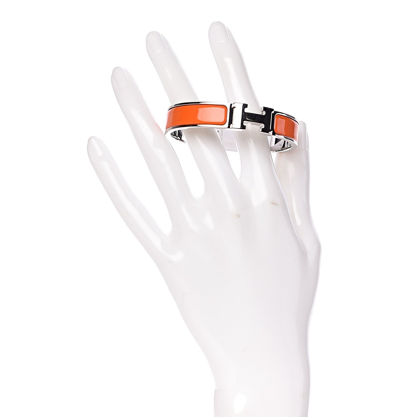 Enamel Narrow Clic Clac H Bracelet PM Orange