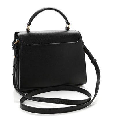 Saint Laurent Grain de Poudre Mini Classic Monogram Cassandra Top Handle Black 3 of 9
