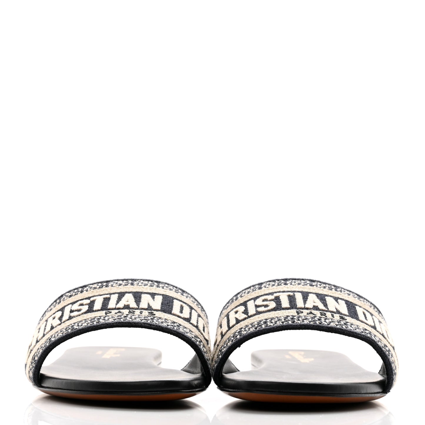 Canvas Embroidered Dway Mules Slide Sandals 39 Deep Blue