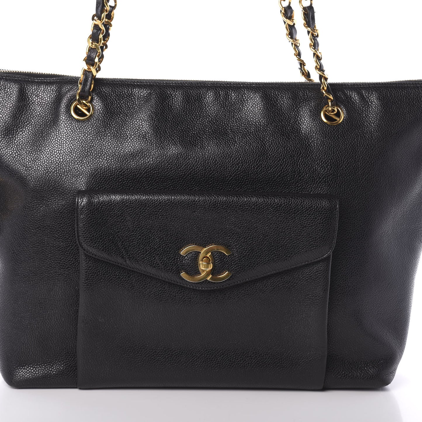 Caviar CC Shoulder Bag Black