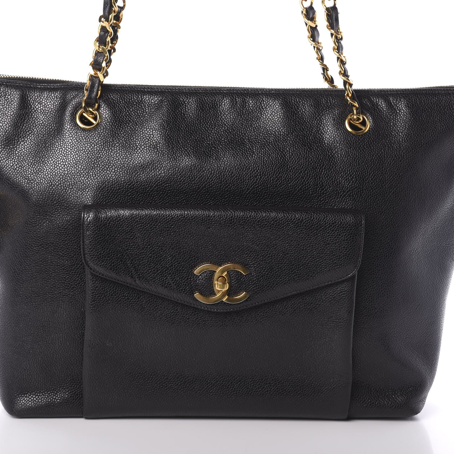Chanel Caviar CC Shoulder Bag Black 9 of 11