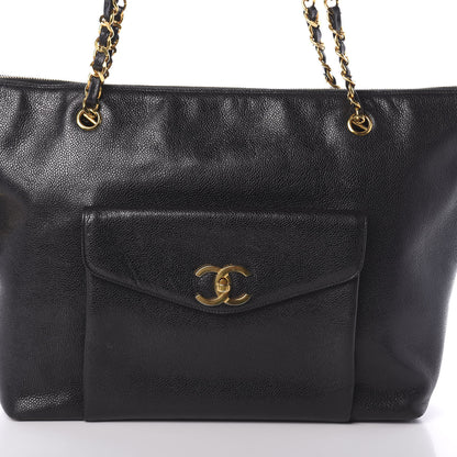 Chanel Caviar CC Shoulder Bag Black 9 of 11