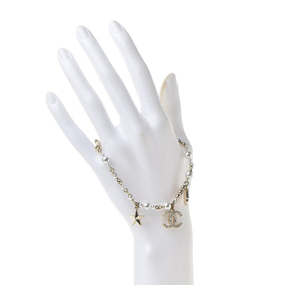 Chanel Pearl Crystal CC Star Bracelet Gold 2 of 4