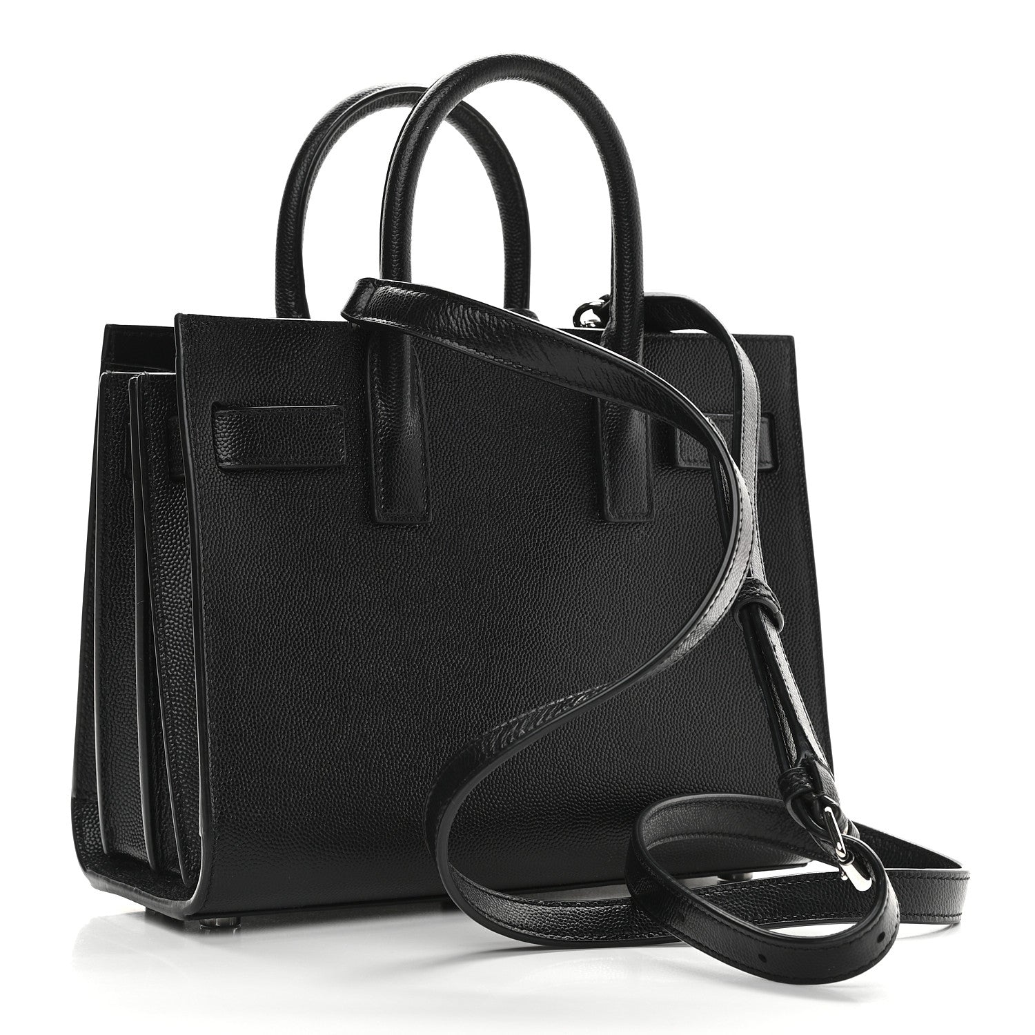 Saint Laurent Grained Calfskin Nano Sac De Jour Black 3 of 10