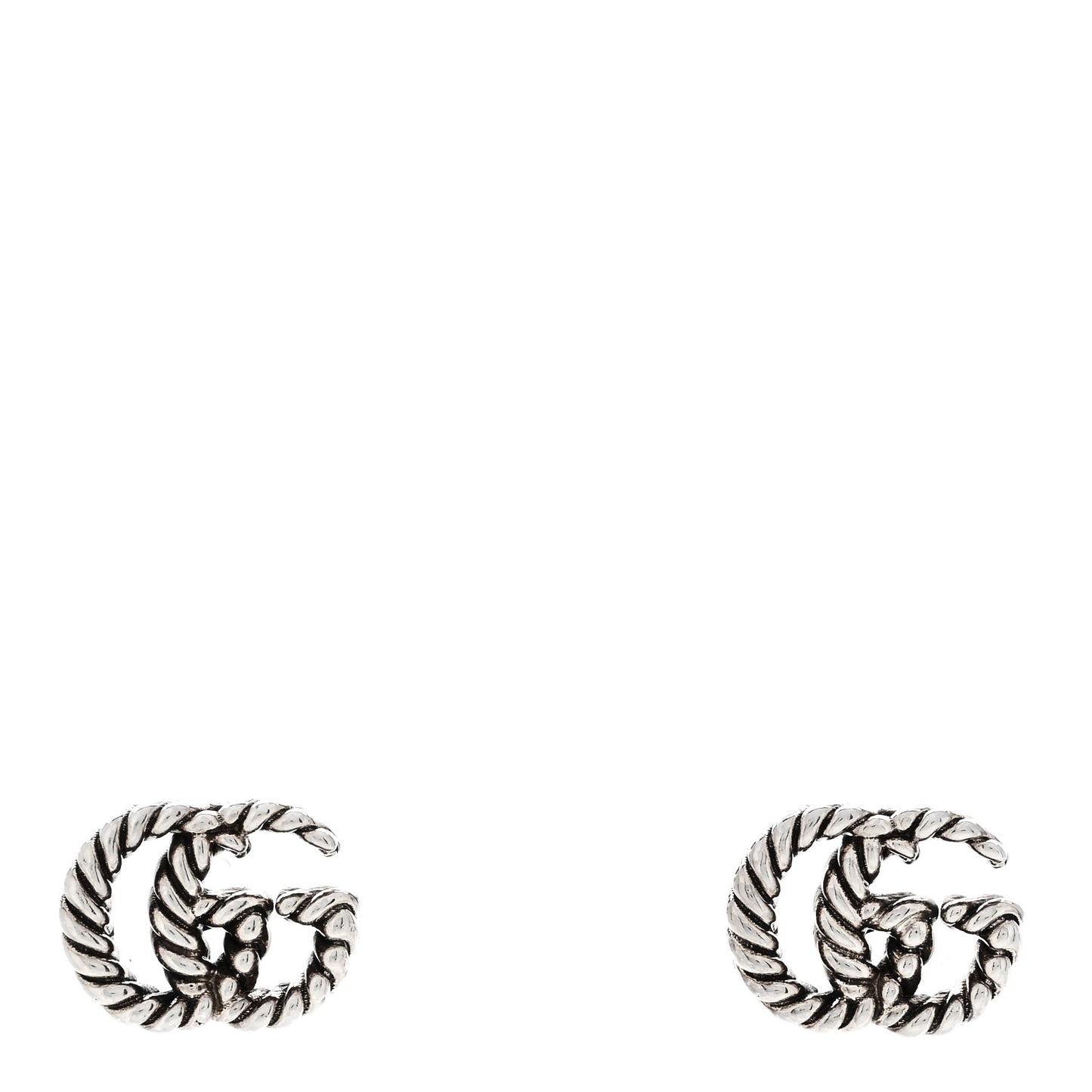 Sterling Silver Torchon Double G Earrings