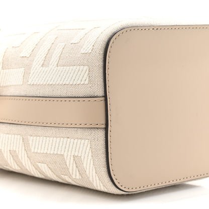 Fendi Canvas Nappa F is Fendi FF Embroidered Mini Mon Tresor Bucket Bag White Nuvola 10 of 10