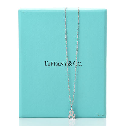 Tiffany 18K White Gold Diamond Small Ampersand Pendant Necklace 7 of 7