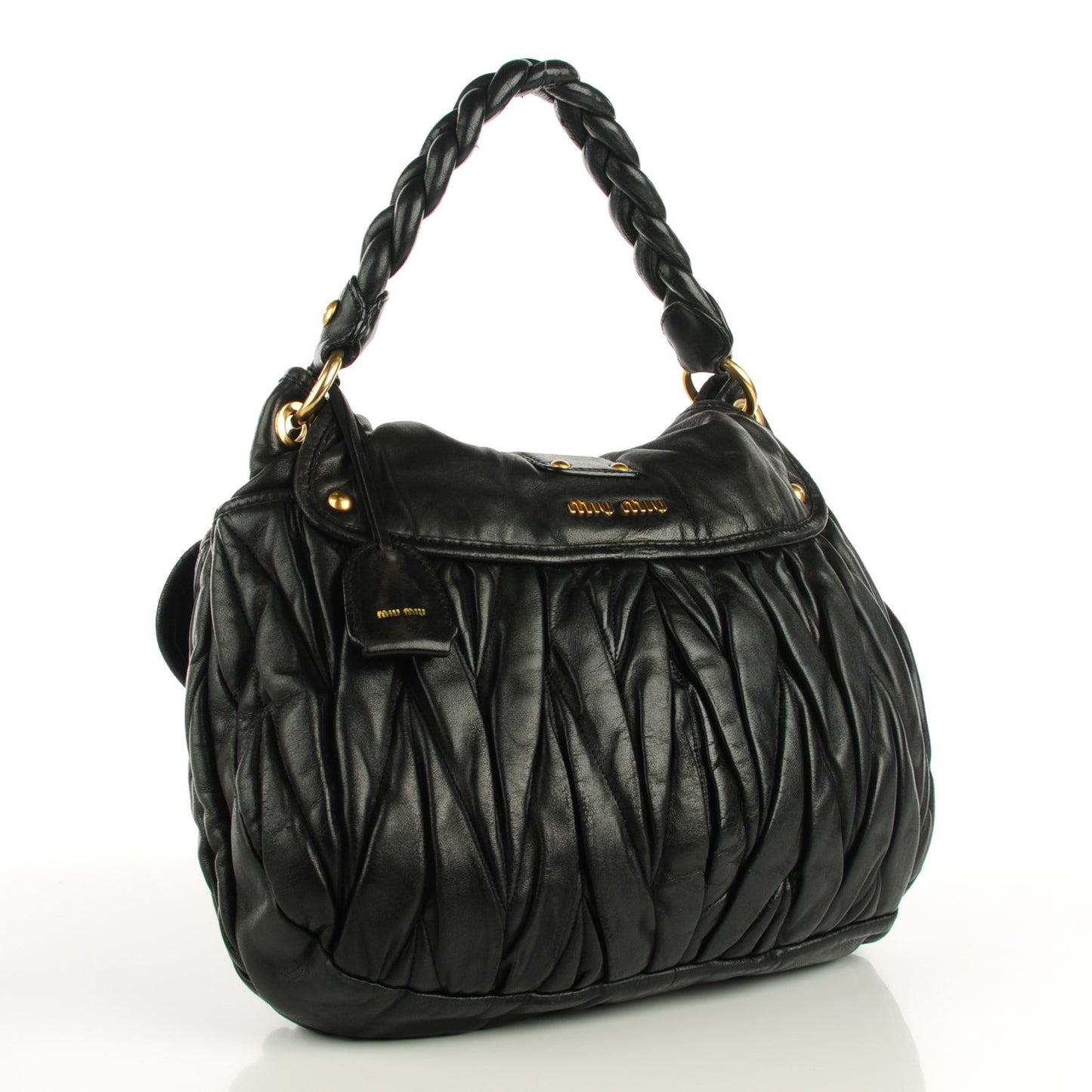 Nappa Matelasse Coffer Hobo Black