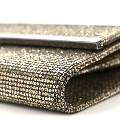 Judith Leiber Satin Glitter Chelsea Twinkle Clutch Ebonized Gold 10 of 12