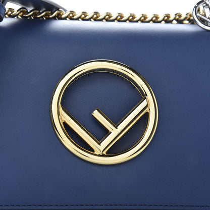 Fendi Vitello Century Opaco F is Fendi Small Kan I Shoulder Bag Blu Scuro 10 of 11