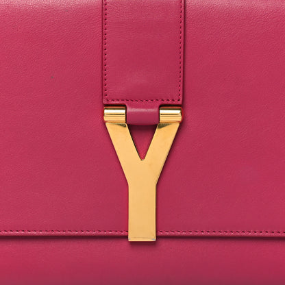Saint Laurent Calfskin Classic Y Ligne Clutch Fuchsia 8 of 12