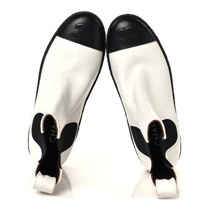 Chanel Calfskin Cap Toe CC Ankle Boots 36 White Black 2 of 8