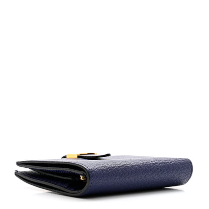 Hermes Chevre Mysore Bearn Compact Wallet Bleu Nuit 4 of 8