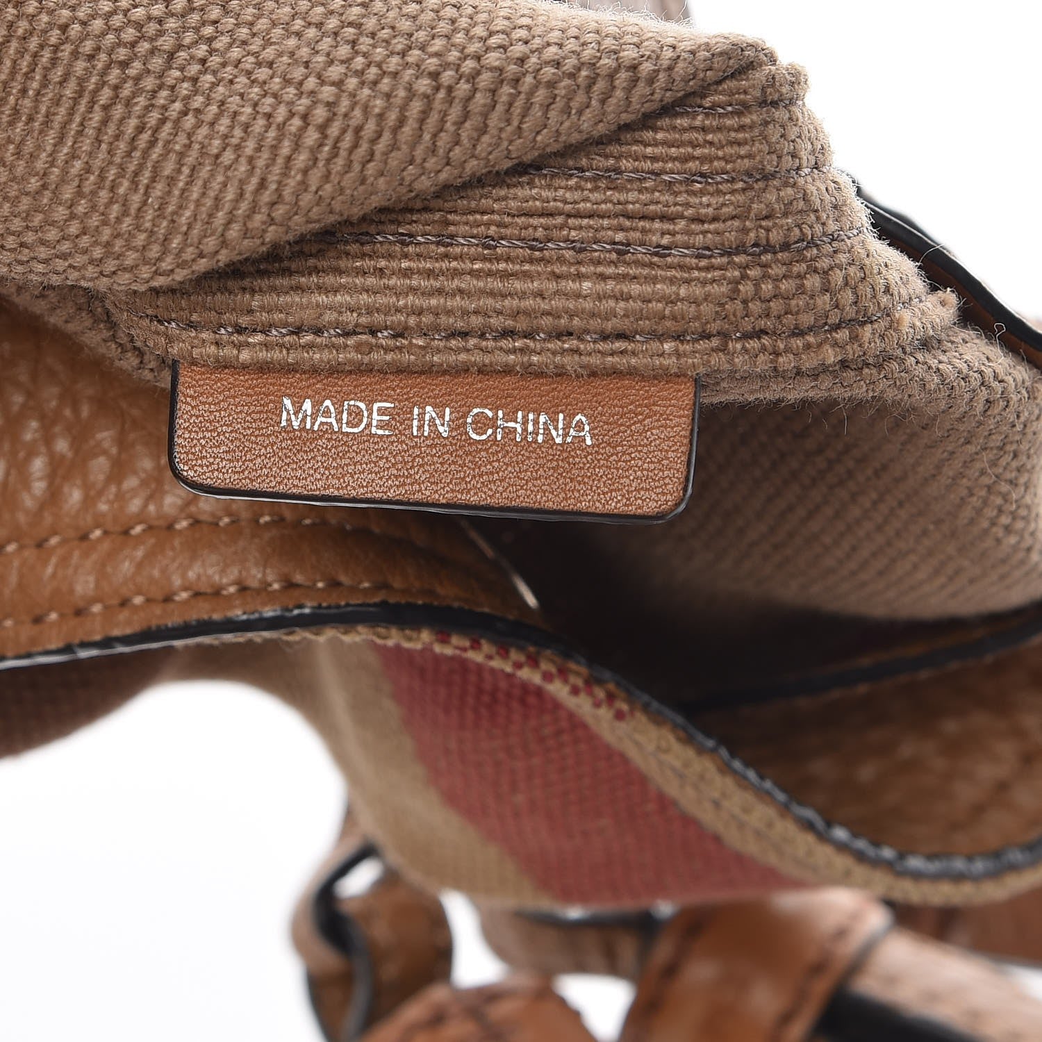 Burberry Canvas Mega Check Mini Ashby Tassel Crossbody Saddle Brown 9 of 15