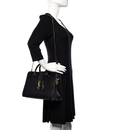 Saint Laurent Calfskin Small Monogram Cabas Black 2 of 10